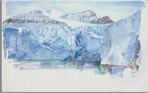 GLACIER, SVALBARD #2   2007   oil/Mylar   29"x46"